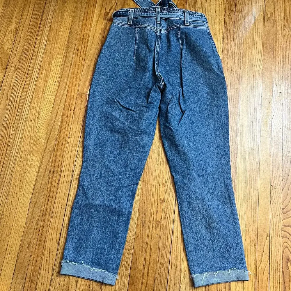 Abercrombie Fitch Jeans Womens 26 /2 Tie Waist Mom High Rise Ankle Crop Belted